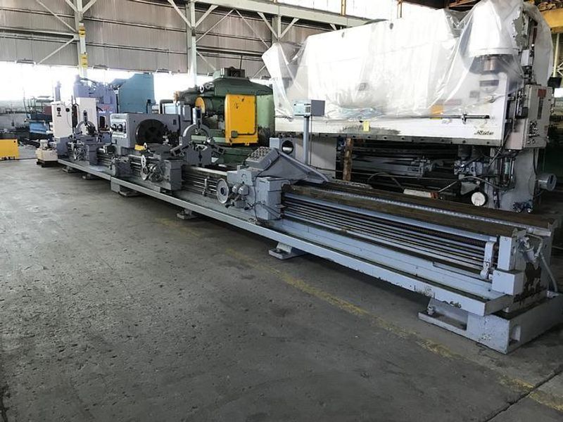 32.5" X 22'/10' LODGE & SHIPLEY HOLLOW SPINDLE DUAL BED ENGINE LATHE: STOCK #10927