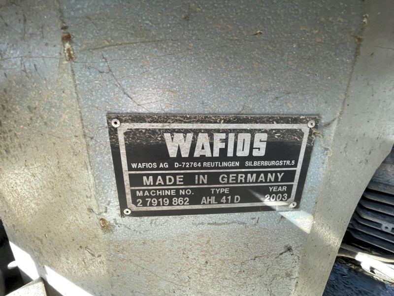 Wafios Model AHL 41D Wire Payoff