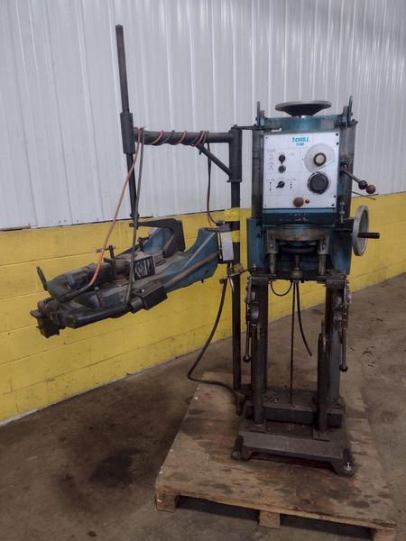 6-3/4" T-DRILL MODEL #T-150 PIPE COLLARING MACHINE WITH T-DRILL EC-150 END PROCESSING ATTACHMENT