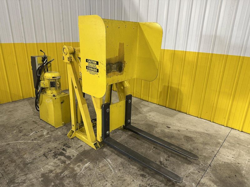 48" HYDRAULIC PALLET INVERTER / FLIPPER / UPENDER MACHINE: STOCK #22798