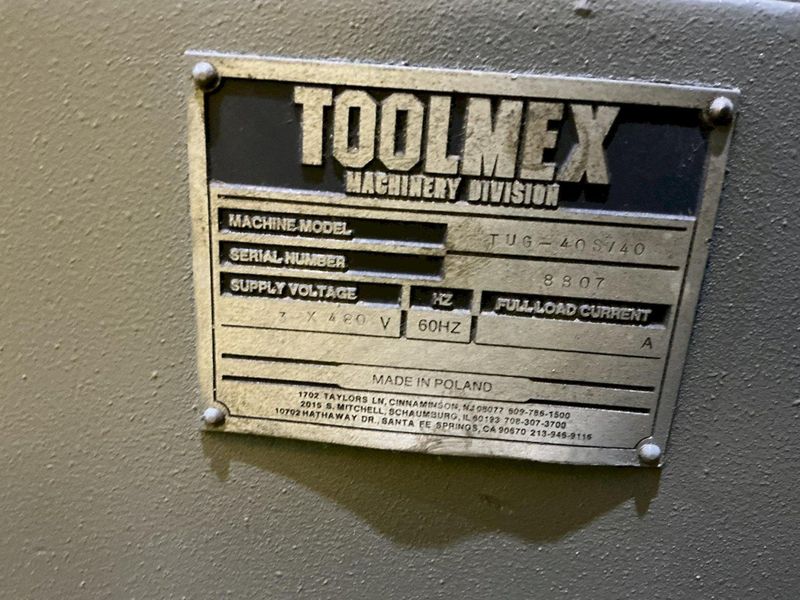 17" X 40" TOOLMEX ANDRYCHOW MODEL #TUG40 ENGINE LATHE: YOBRO #23850