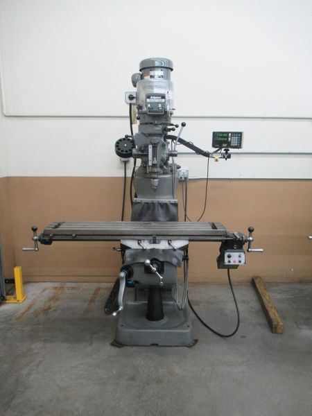 Bridgeport Series I-2HP Vertical Knee Mill, Sony Millman 2-Axis DRO, 9"x 48" Table, X-Axis Power Feed, Power Quill Feed, Chrome Ways- Auction Item
