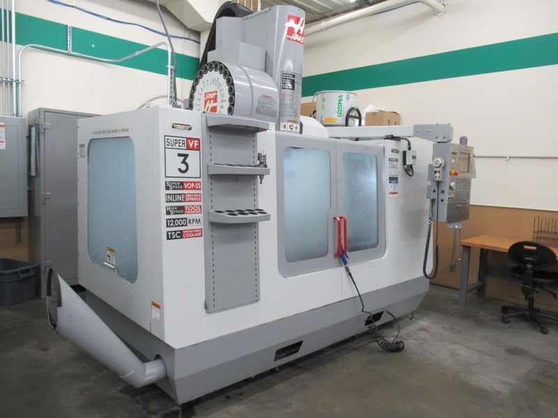 Haas VF-3SS CNC Vertical Machining Center, 4th Axis Drive, TSC , Probing, 12K RPM, Chip Auger, HSM, Programmable Coolant, RJH- Auction Item