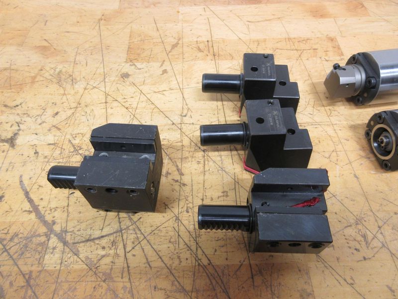 VDIC 20mm Shank Metric Tool Holders for 1/2 & 5/8" Stick Tools, and (2) Kennametal KM32 Quick Change Holders and (5) Inserted Heads- Auction Item