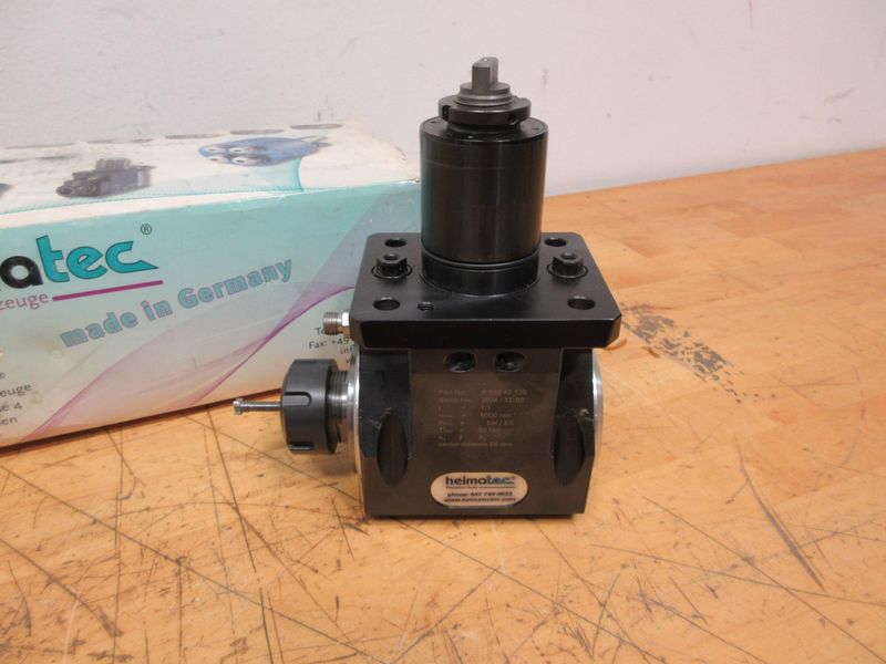 Heimatec (P/N: 8 030 45 120) BMT45 90 Deg Radial Milling and Drilling Head Live Tool Holder, ER25 collet- Auction Item
