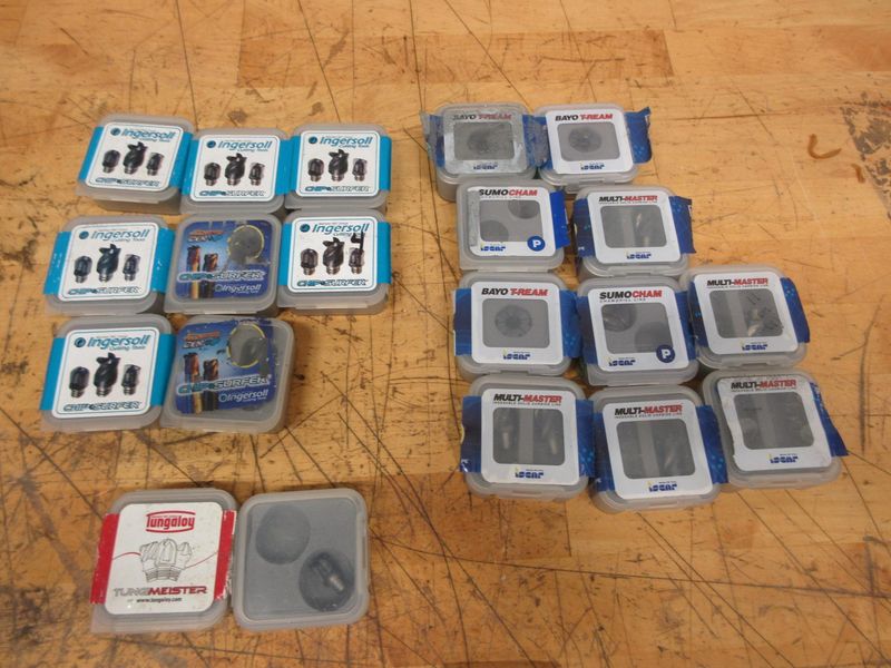 Carbide Screw in Cutting Heads, Iscar, Ingersoll, and Allied Machine Flat Bottom Drill Inserts, **New In Packages**- Auction Item