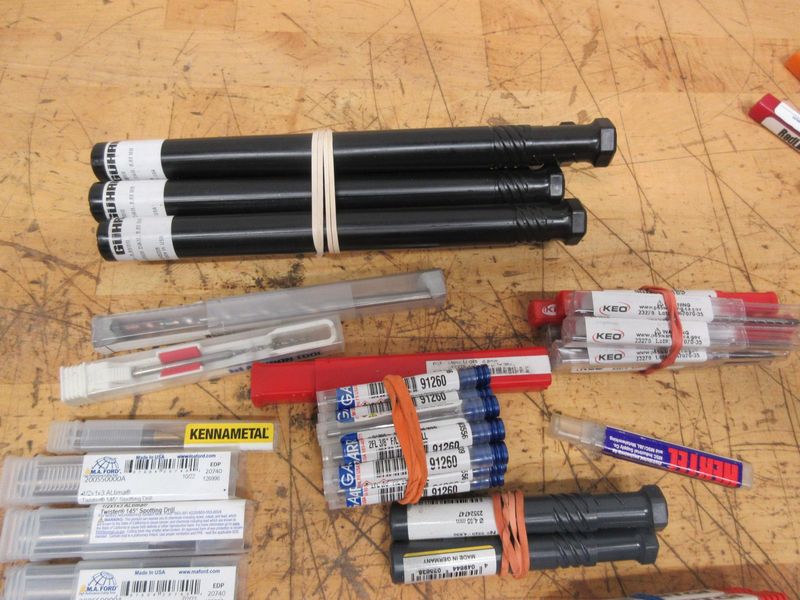 Solid Carbide Drills, Reamers, Assorted Boring Bars **All 1/2" and Under**- Auction Item