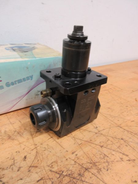 Heimatec (P/N: 8 030 45 120) BMT45 90 Deg Radial Milling and Drilling Head Live Tool Holder, ER25 collet- Auction Item