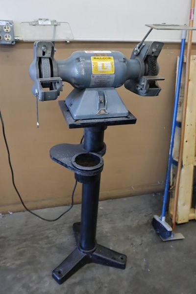 Baldor 7307 6" Double End Pedestal Grinder, 1/2 HP, Work Rests, Eye Shields, Single Phase- Auction Item