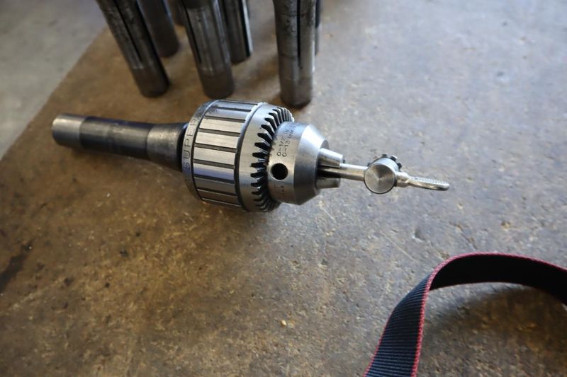 R8 Collets with Jacobs 0-1/2" Drill Chuck and Insert Cutter- Auction Item