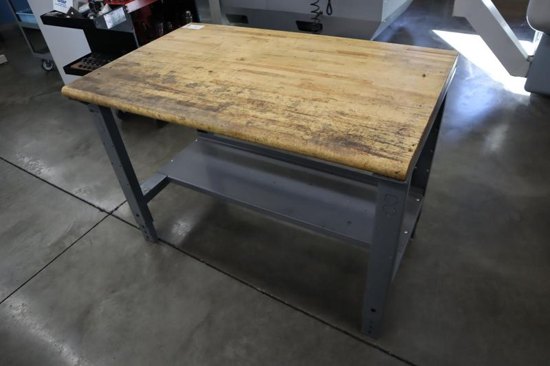 Maple Top Work Bench with Lower Shelf- Auction Item