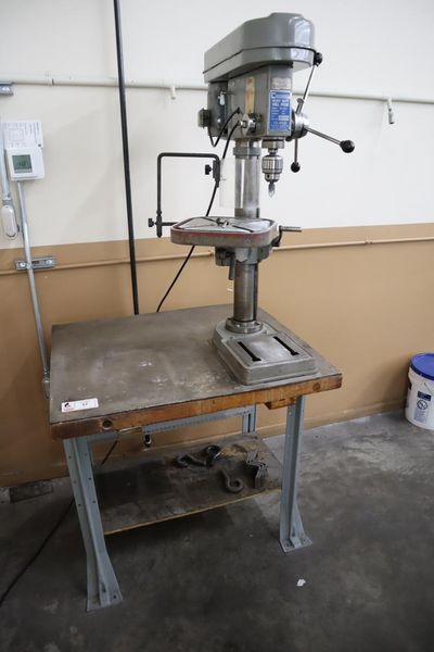 Continental 14" Drill Press on Work Bench, 12 Speed, Single Phase, 1/2 HP- Auction Item