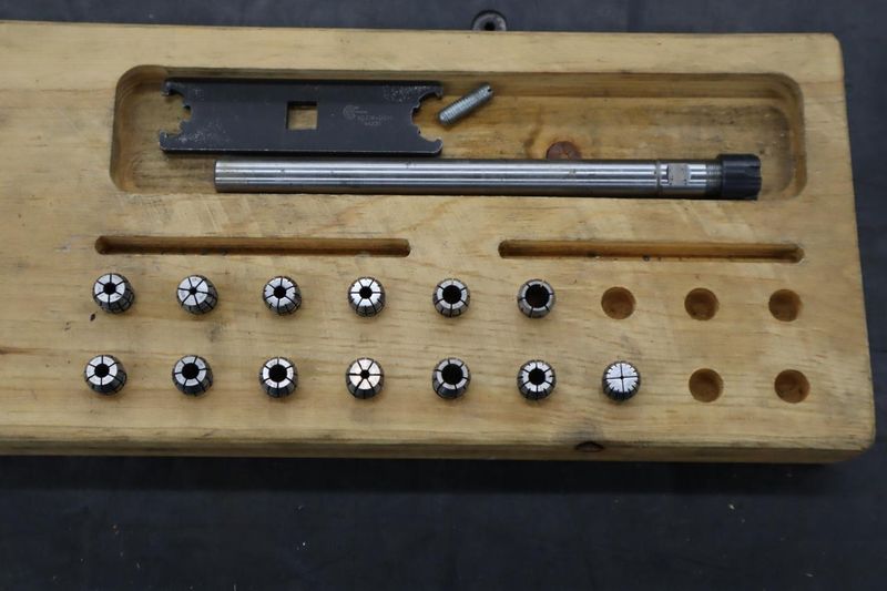 Rego Fix ER11 Flex Collets, 1/2" Shank Collet Holder, Divider Rack, Wrench- Auction Item