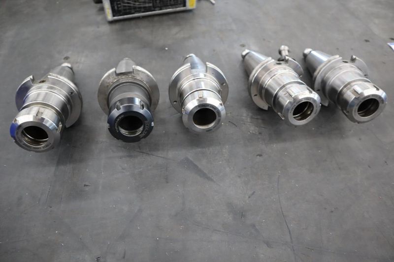 CT50 Taper Tool Holders: (5) ER40 Collet Holders, Haas Retention Knobs- Auction Item