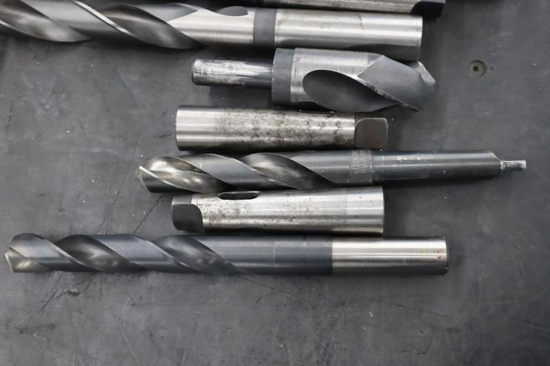 Large Straight Shank and Morse Tpaer Drills, Morse Taper Adapters- Auction Item