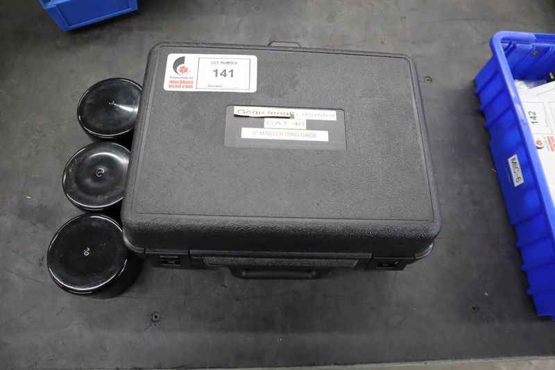 PQi Quality Master Setting Ring Gages, Magnetic Backs, 1" and 1.5" with CT40 Taper .5" Test Holder- Auction Item