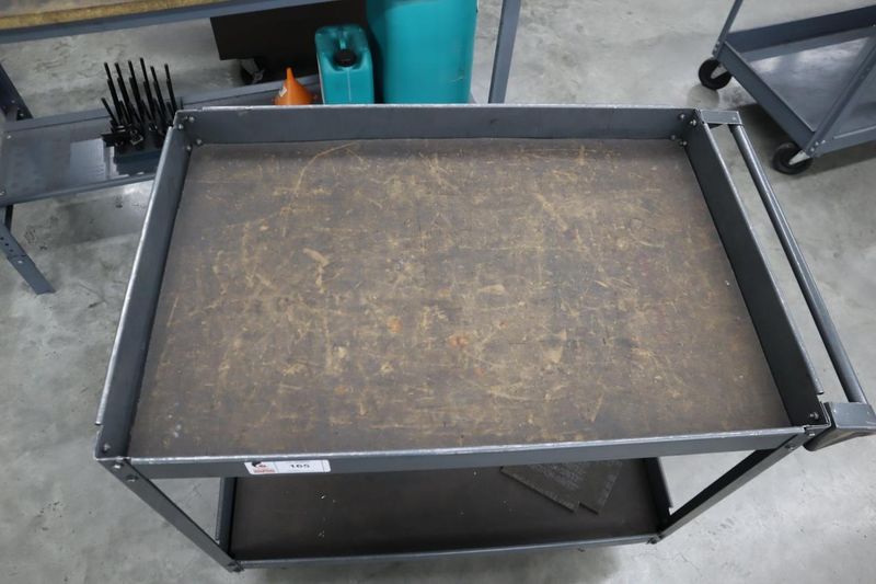 Metal Tool Cart 40" x 25" x 33", 2 Shelves- Auction Item
