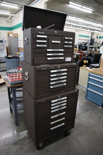 Kennedy 3-Tier Portable Tool Cabinet with Contents: Assorted Cutting Tools and More- Auction Item
