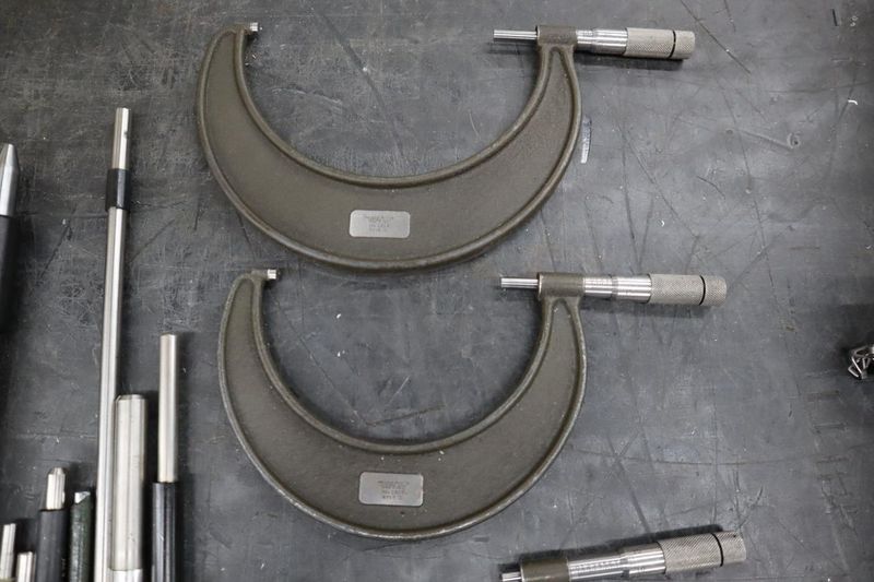 Lufkin Micrometers: 2-3", 3-4", 4-5", 5-6" and Many Large Micrometer Standards- Auction Item