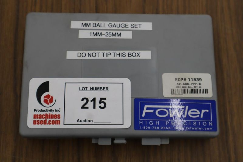 Folwer Ball Gauge Set, Metric 1mm-25mm with Case- Auction Item