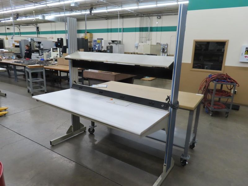 Adjustable Work Bench w Power Strip- Auction Item