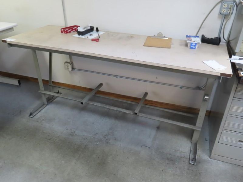 Work Bench w Metal Frame- Auction Item