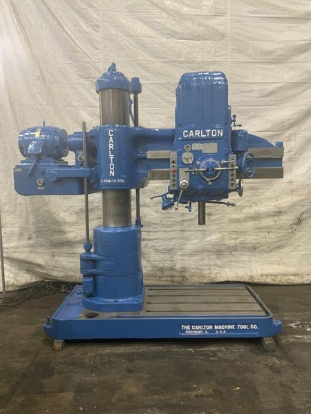 4' X 13" CARLTON RADIAL ARM DRILL: STOCK #80736