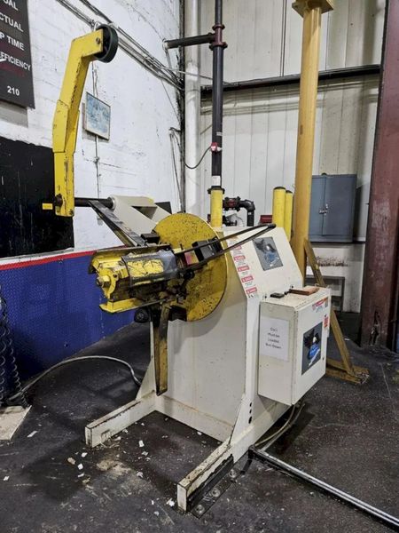 6 inch x 6,000 lbs. Capacity Coe Press Equipment Coil Reel and Coe Powered Straightener For Sale