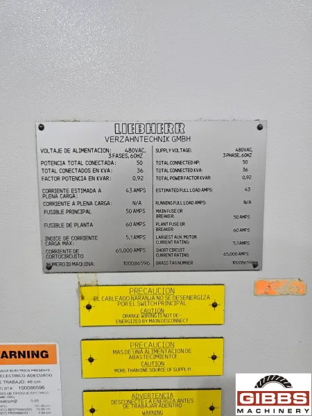 LIEBHERR LC-80 - Gear Hobber