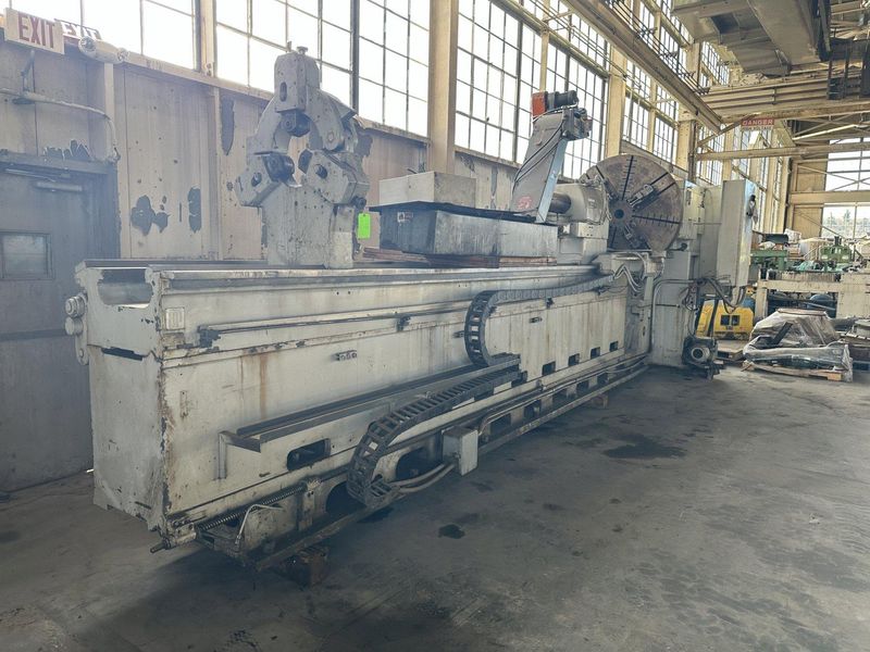 50" /130" X 230-362" LEBLOND MODEL #4025-36 HEAVY DUTY SLIDING BED GAP LATHE, 3" HOLE: STOCK #18