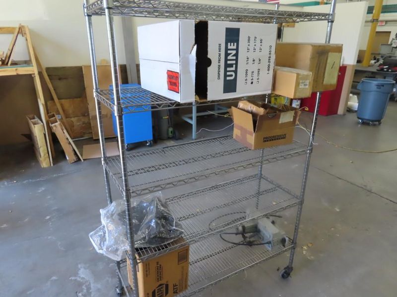 Metro Style Cart w 5 Shelves and Contents- Auction Item