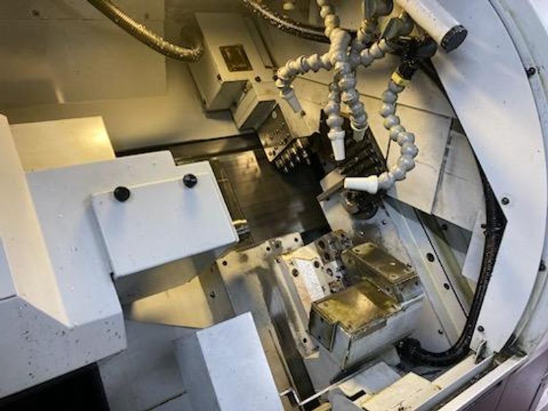 Citizen C16 Type VII CNC Swiss Screw Machine w Live End Working Option, Edge C-312 Barfeed, Coolant Tank and Pump