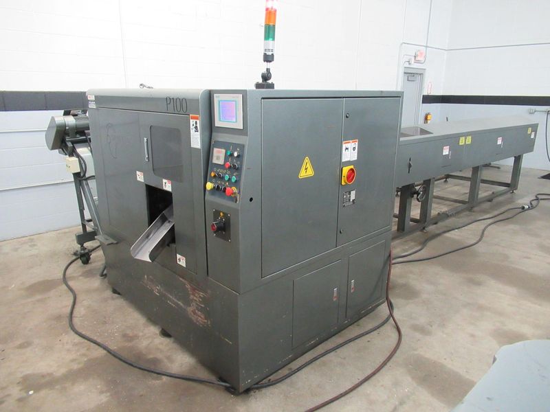 Marvel Spartan P100A High Speed Programmable Circular Cold Saw, 14" Blade, Siemens Touch Screen Control, Chip Auger, Magazine Bar Loader, Mist Coolant