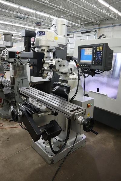 Sharp LMV-50/DVS 3-Axis CNC Vertical Knee Mill, Acu-Rite MILLPWR CNC Control, Electronic Variable Speed Drive
