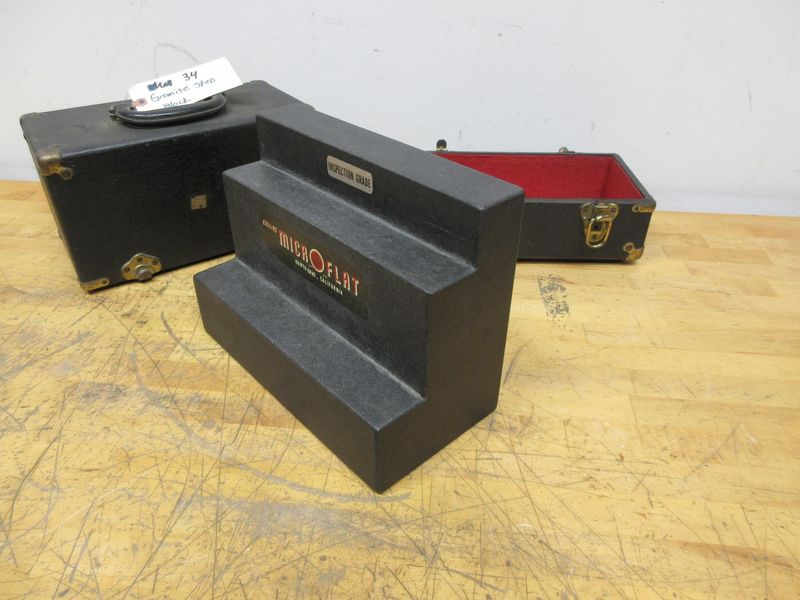 Collins Micro-Flat, Inspection Grade Granite Step Block with Protective Case 12" x 6" x 9"- Auction Item