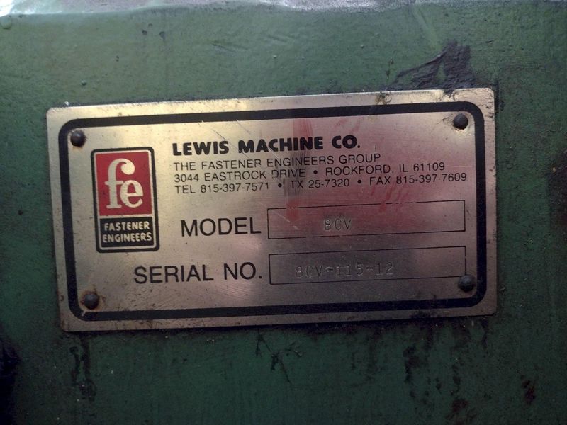 3/8" LEWIS MODEL #8CV WIRE STRAIGHTEN & CUT MACHINE: STOCK  16185
