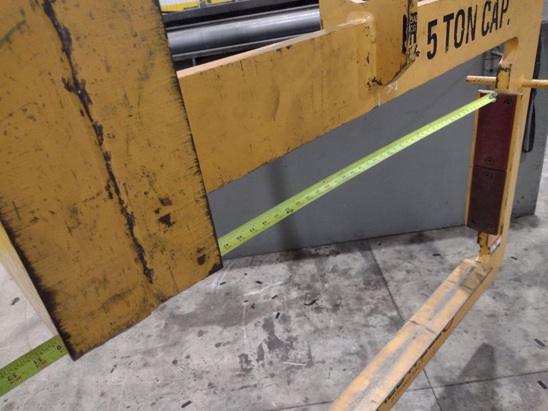 5 TON X 48" CALDWELL MODEL #82RCS-5-50 C HOOK COIL LIFTER: STOCK #22714