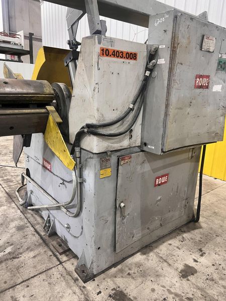 40" X 12,000 LBS X .110" ROWE COIL REEL, CAR, & STRAIGHTENER FEED LINE: STOCK #21627