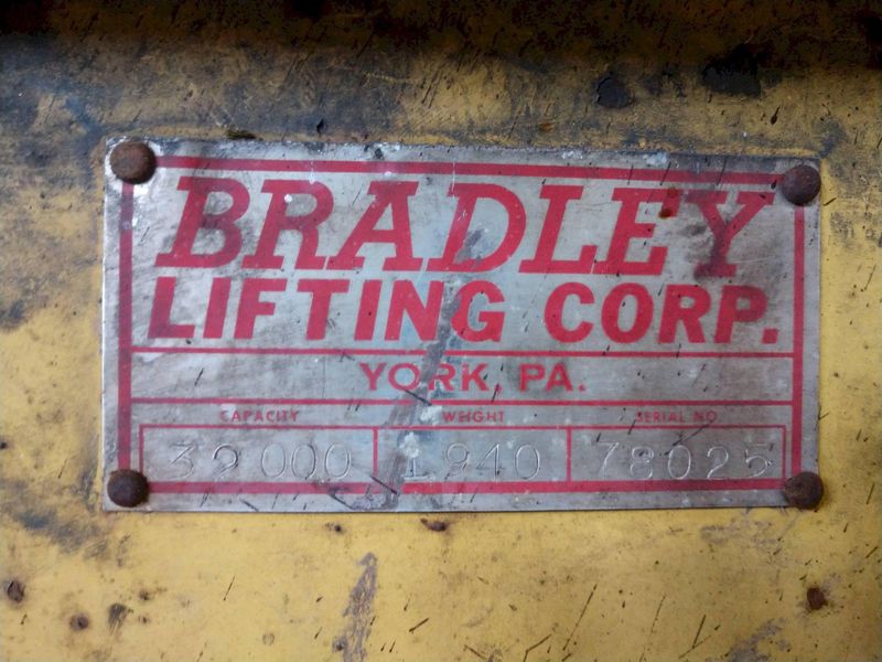 32,000 LB 16 TON X 20" TO 74" X 72" OD BRADLEY CRANE MOTORIZED COIL GRAB: STOCK 13231