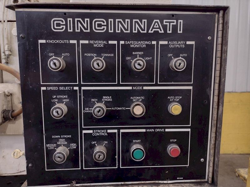 110 TON CINCINNATI MODEL #110 OBS HYDRAULIC C-FRAME PRESS, 10" STROKE: STOCK 15962