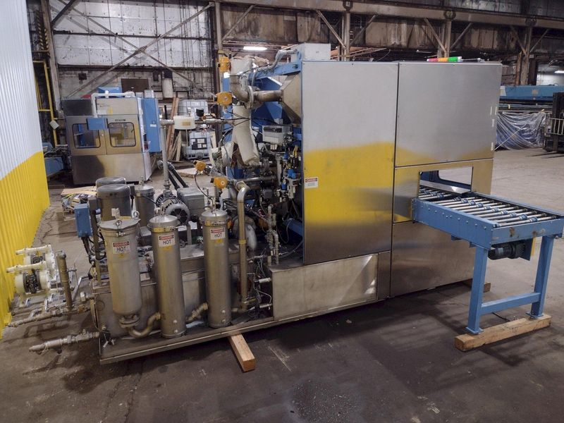 EXTRUDE HONE / SURFTRAN MODEL #STR-1 HIGH PRESSURE WASHER & DEBURRING SYSTEM W/ STORCH DEMAGNETI
