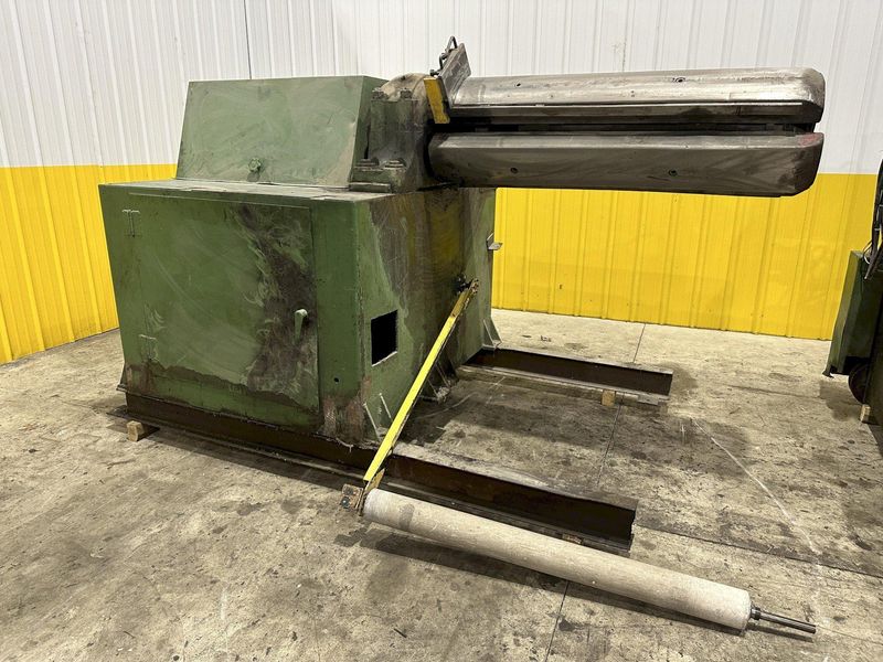 12,000 LB X 50" ROWE MODEL #12050-DSV MOTORIZED COIL REEL UNCOILER & COIL CAR: STOCK #21979