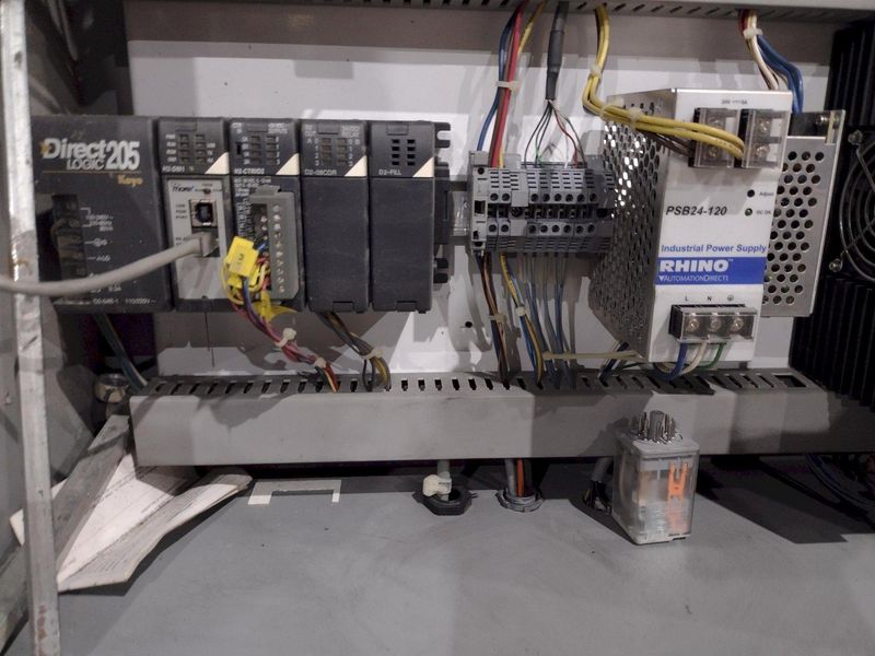 48” WIDE x 30 HP MECHANICAL IN-LINE COIL PRESS & SHEAR WITH PLC VARIABLE SPEED DRIVE: STOCK #229