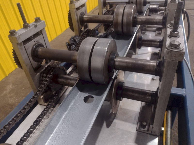 12 STAND X 10" KNUDSON MODEL #KS-2468 STUD & TRACK FRAMING ROLLFORMER, WITH AMS CONTROLS: STOCK