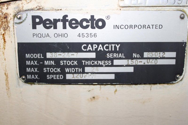 13000LB X 24" X .150" PERFECTO SERVO FEEDLINE