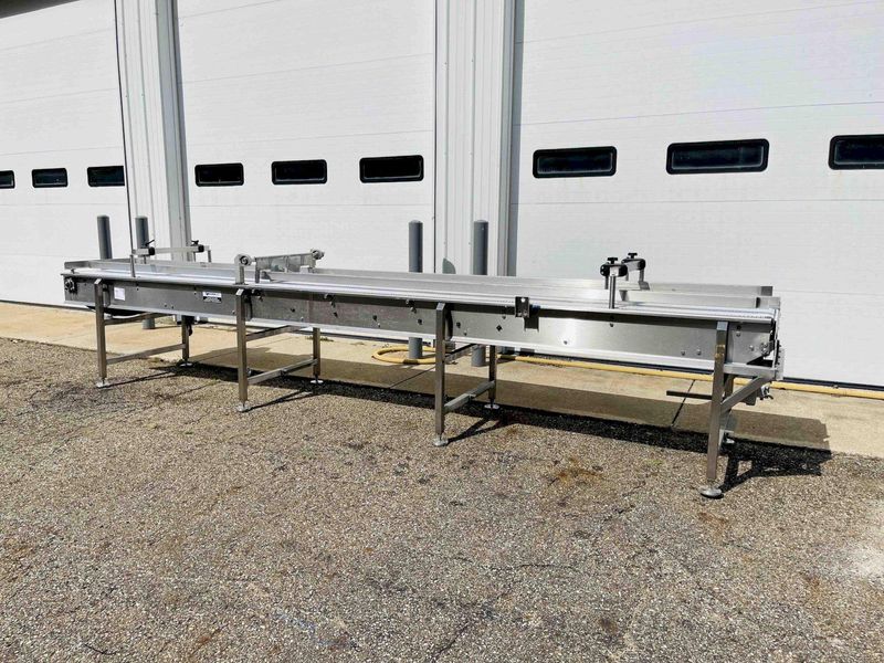 KleenLine 14.5ft Dual Belt Stainless Steel Flat Conveyor