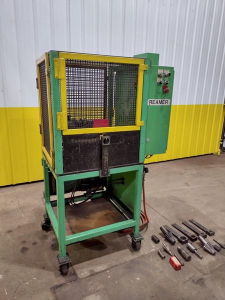 2.5" JR AUTOMATION TUBE DEBURRING & ID CHAMFERING MACHINE: STOCK #19033