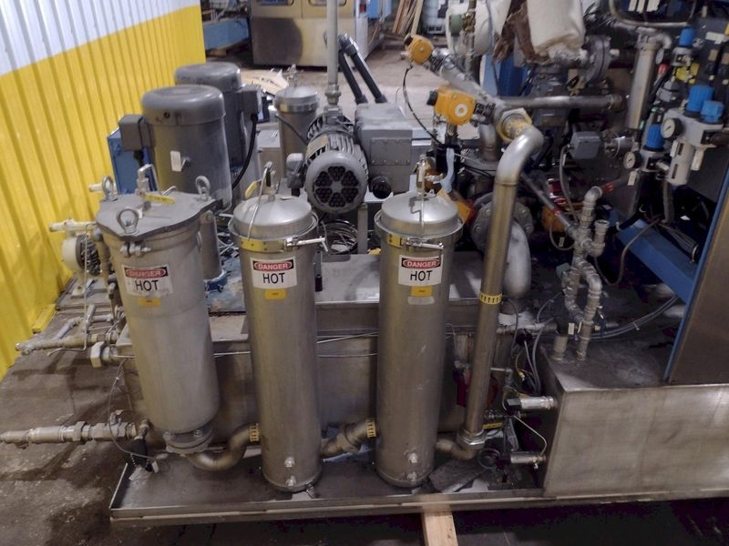 EXTRUDE HONE / SURFTRAN MODEL #STR-1 HIGH PRESSURE WASHER & DEBURRING SYSTEM W/ STORCH DEMAGNETI
