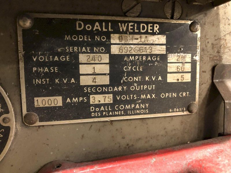 36" DOALL MODEL #V36 VERTICAL BAND SAW: STOCK #18191