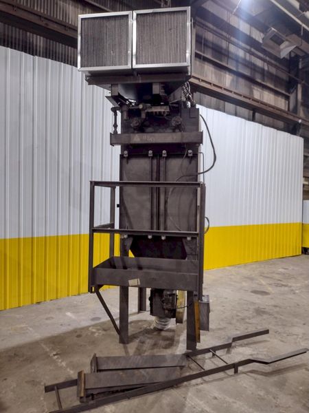 6" X (2) 15 HP WHEEL WHEELABRATOR "SKEW ROLL PIPE & BAR" SHOT BLAST BLASTER SYSTEM: STOCK #20002